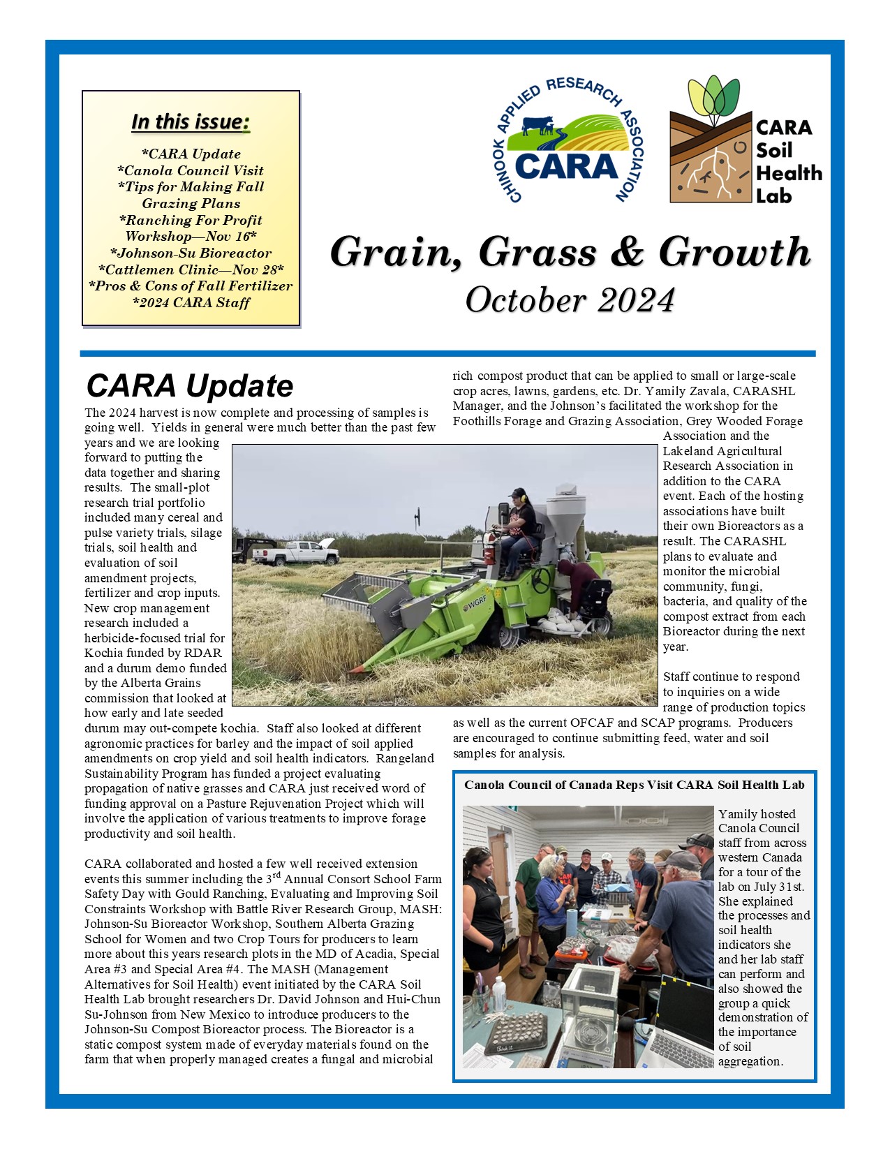 CARA Newsletter