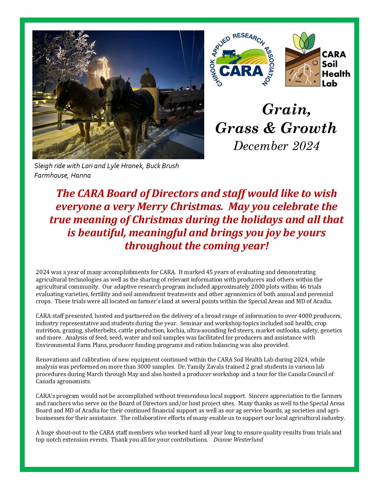 CARA Newsletter