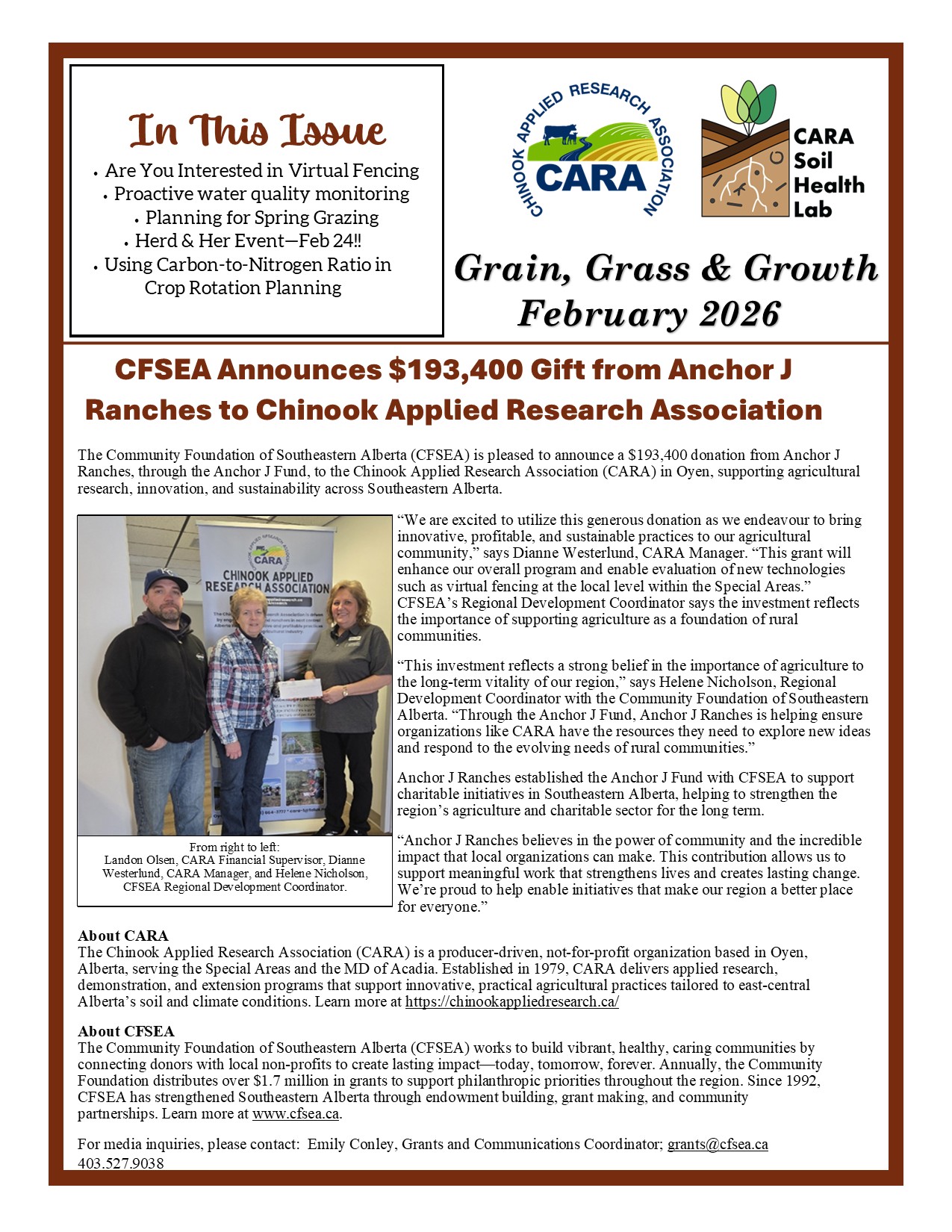 CARA Newsletter